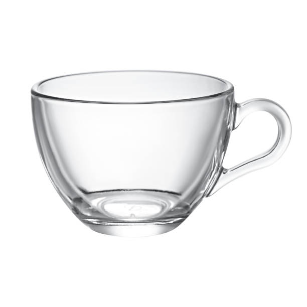 пустая стеклянная кружка для чая - glass cup стоковые фото и изображения