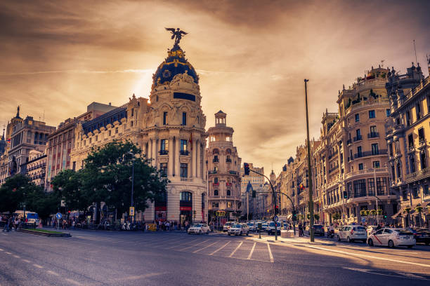 istock Madrid, Spain: cityscape at Calle de Alcala and Gran Via 809081272
