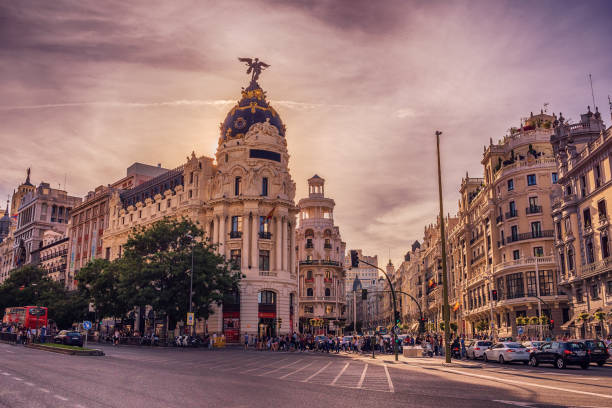 istock Madrid, Spain: cityscape at Calle de Alcala and Gran Via 809081378