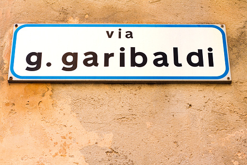 Italian Street Name Sign: 