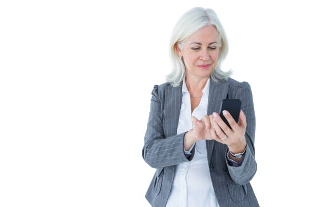 istock Happy businesswoman calling with smartphone 809094878