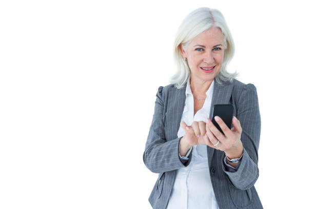 istock Happy businesswoman calling with smartphone 809094938
