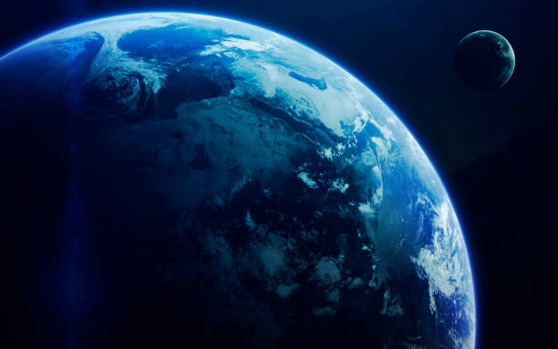 istock Little blue planet Earth in deep space. Elements of this image furnished by NASA 809292764