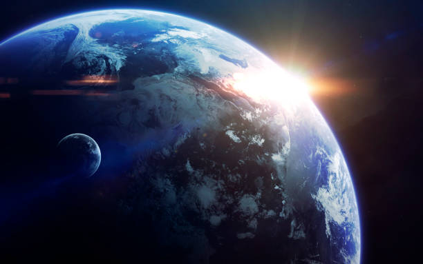 istock Little blue planet Earth in deep space. Elements of this image furnished by NASA 809294968