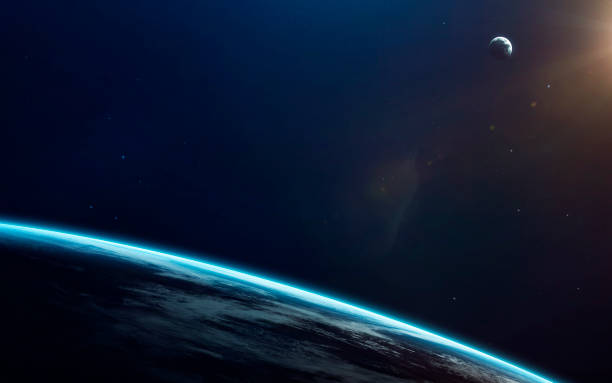 istock Little blue planet Earth in deep space. Elements of this image furnished by NASA 809295242