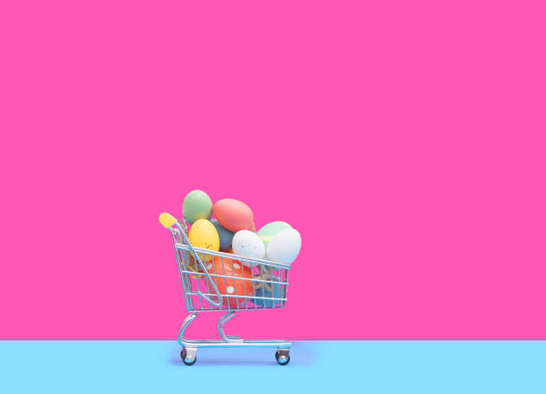 istock Easter eggs in shopping cart 809297508