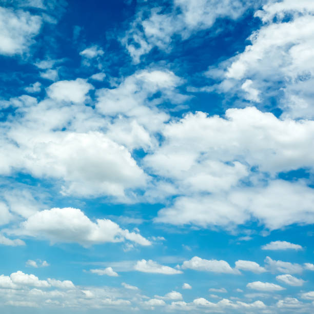 istock Vivid blue sky with group of clouds. 809299996