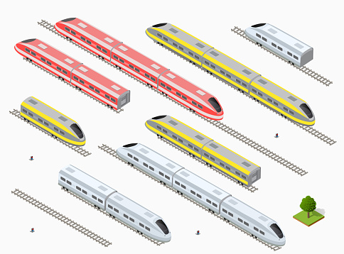 Fast Train Shape Fast Modern High Speed Train Stock Illustration - Download Image Now ...