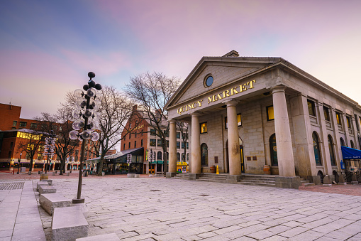 Faneuil Hall and Quincy market in Boston USA
