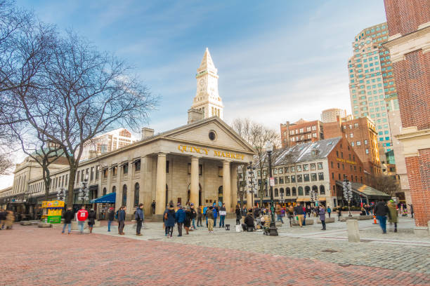 istock Faneuil Hall and the Boston skyline 809307980
