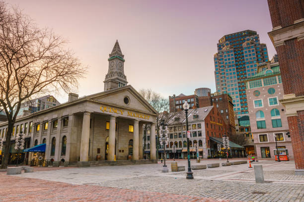 Faneuil Hall and the Boston skyline