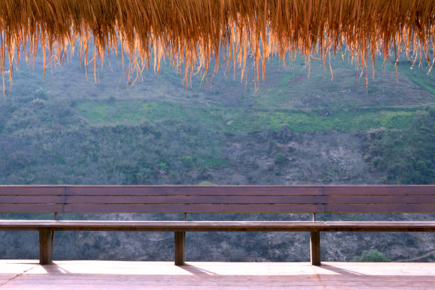 Long wooden chair