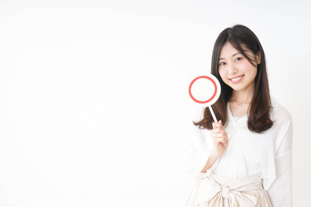 istock Young woman showing the circle sign 809494992
