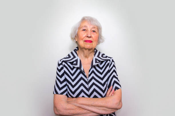 istock Elderly serious woman 809551700