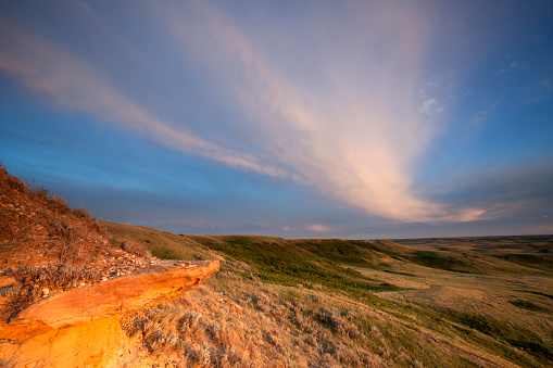 Beautiful Grasslands National Park, Saskatchewan Canada, Image taken from a tripod.