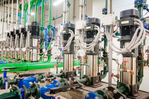 istock Pumps Used to Transfer Fresh Water at Public Utility 809632860