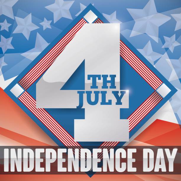 istock Reminder Date over Rhombus and Patriotic Background for Independence Day 809660946