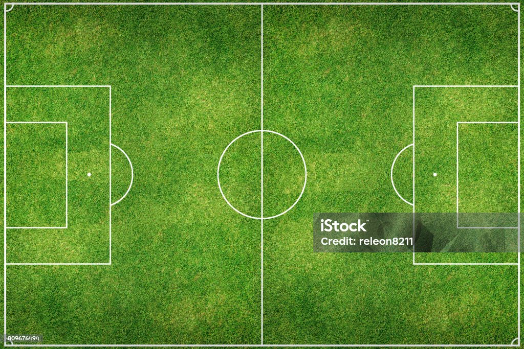 Grüne Fußball-Stadion field - Lizenzfrei Fußball Stock-Foto