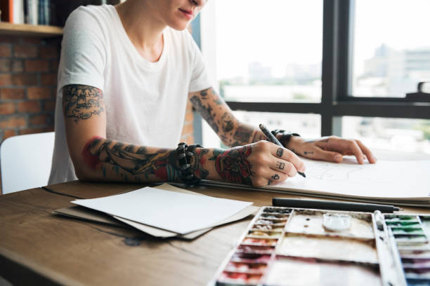 istock Tattoo Woman Creative Ideas Design Inspiration Concept 809682836