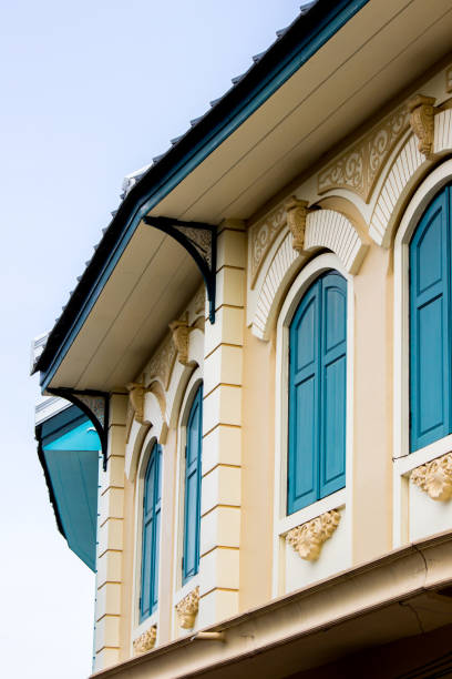 istock Part of building in Thai colonial style architecture 809683796