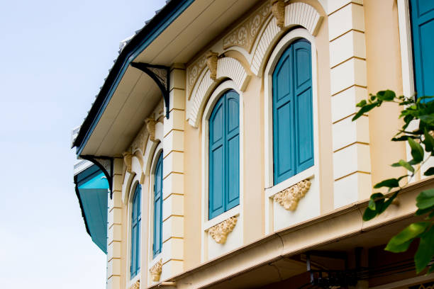 istock Part of building in Thai colonial style architecture 809687630