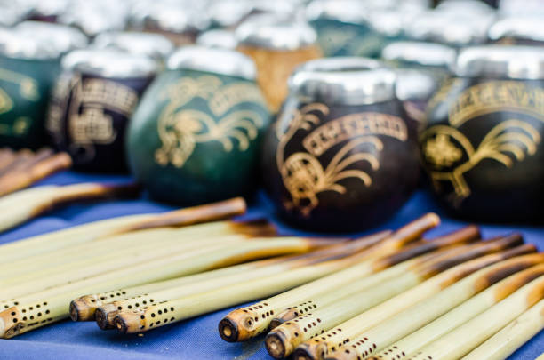 istock Traditional calabash gourds for drinking Argentina yerba mate tea 809694716