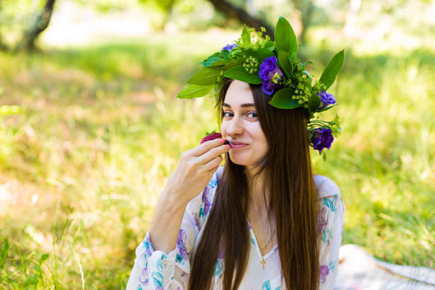 istock Beautiful woman with a desert 809695644