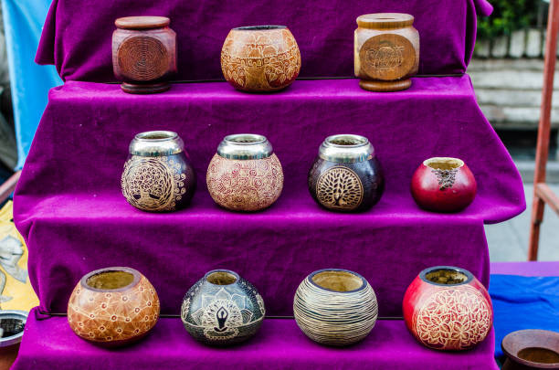 istock Traditional calabash gourds for drinking Argentina yerba mate tea 809696646