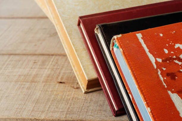 istock Old books on wooden. 809702476
