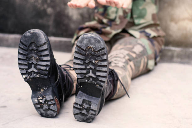 istock Female soldiers sitting. 809703044