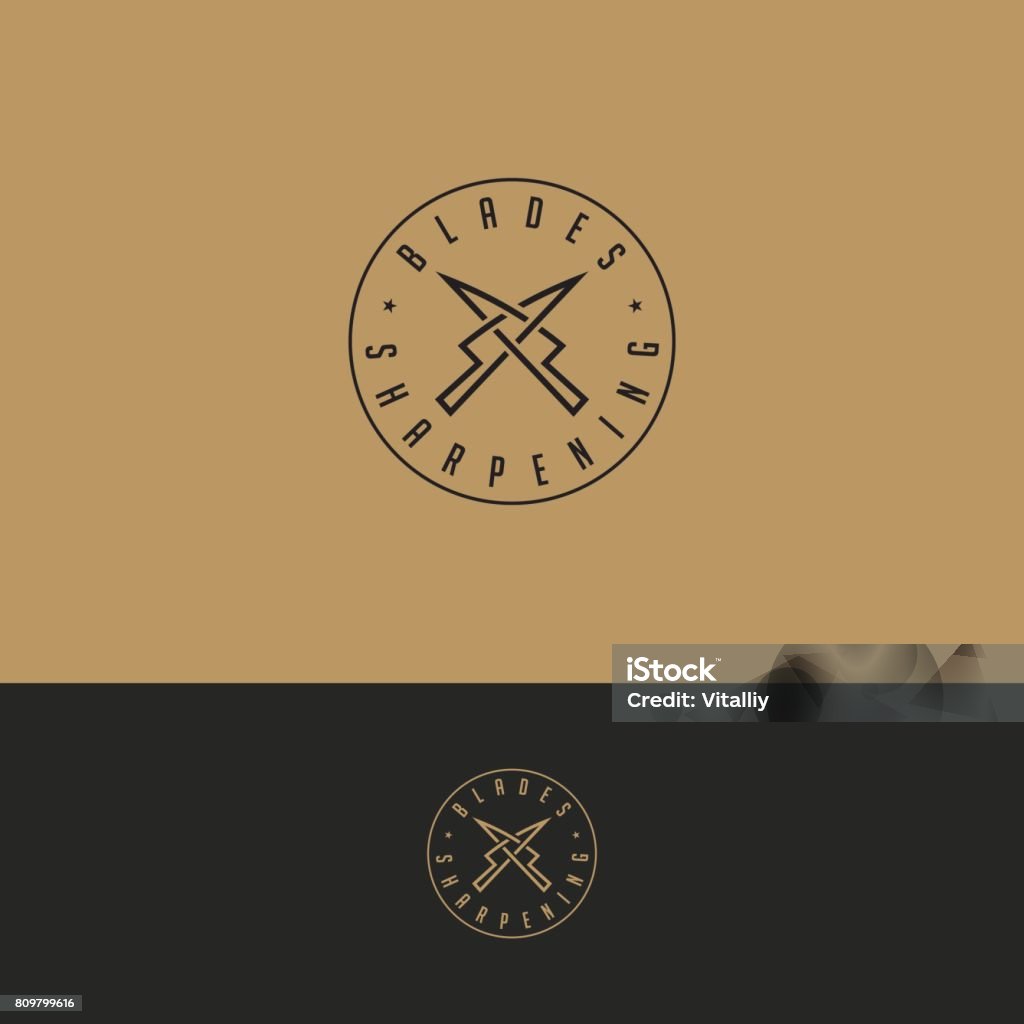 First Sharpner Logo Sharpening Service Logo Stock Illustration - Download Image Now - Arts ...