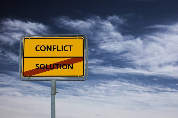 istock CONFLICT - SOLUTION - image with words associated with the topic NORTH KOREA, word, image, illustration 809810348
