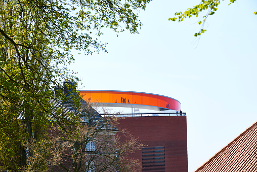 Arhus is the European culture city of the year 2017. The art museum Aros is visable from big part of the city. Arhus is the second largest city in Denmark. The multi Colored, circular Architectural construction is widely known and popular to visit.