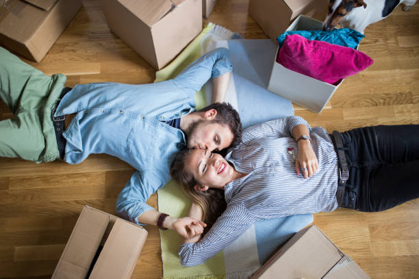 istock Excited couple moving into the new home 809842864