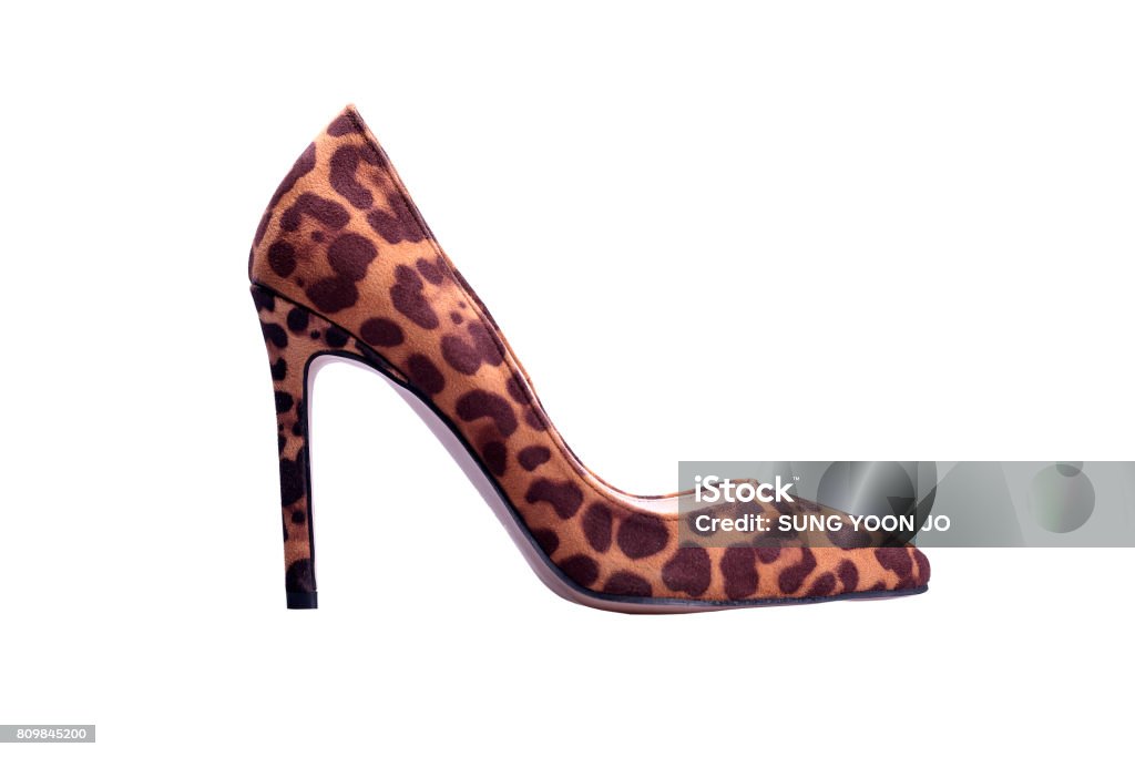 Zebra-patterned women's high heels shoes Isolated zebra-patterned women's high heels shoes High Heels Stock Photo