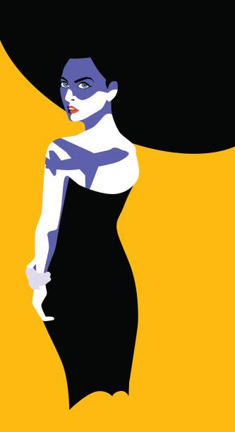Fashionable woman at the airport. Travel concept. Vector illustration