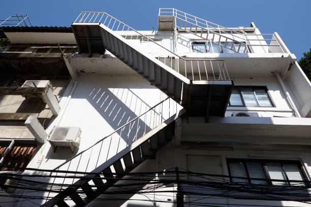 SAFETY FIRE ESCAPE stock photo