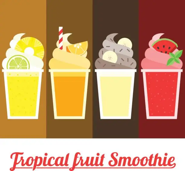 Vector illustration of Vector Tropical Smoothie