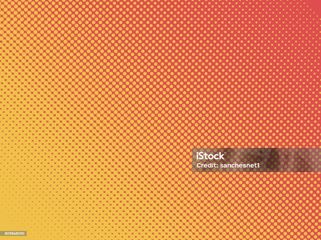 Pop art background Abstract creative concept vector comics pop art style blank layout with  isolated dots pattern on background. Vector illustration. Orange Color stock vector