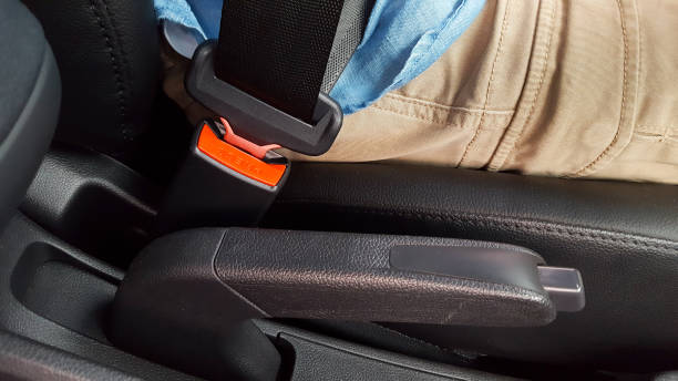 istock Safety belt  in  Passenger car 809904898