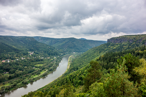 Walking along Elbe from Decin in Czech Republic