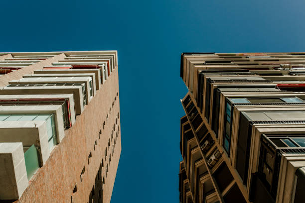 istock Low angle view of generic apartment building at Costa del Sol, Spain. 809918018