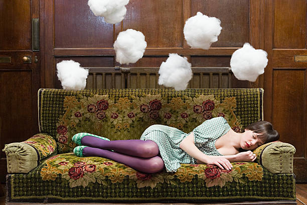 a teenage girl sleeping - day dreaming bildbanksfoton och bilder