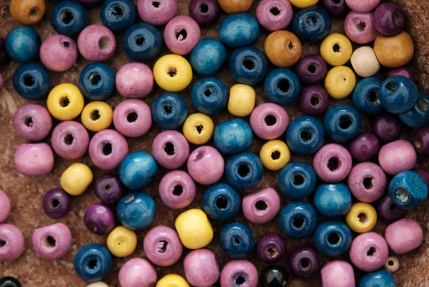 istock Colorful wooden beads background 809924128
