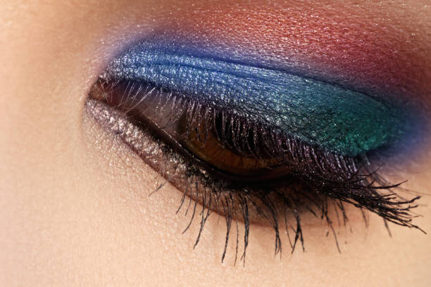istock Macro shot of woman's beautiful eye, bright and deep colors make 809924160