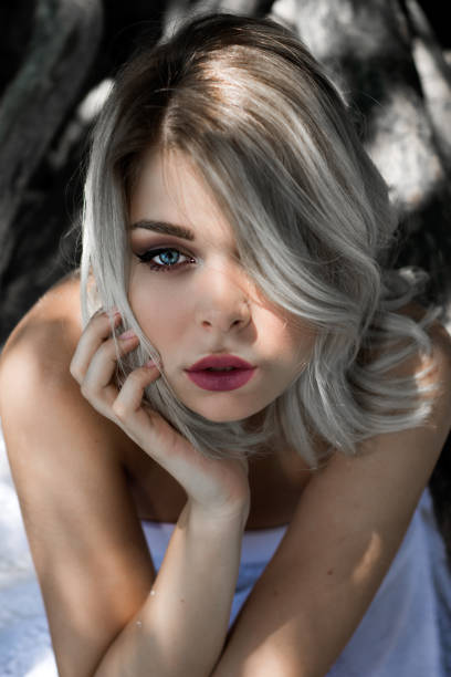 istock Sensual blond woman with amazing blue eyes 809927982
