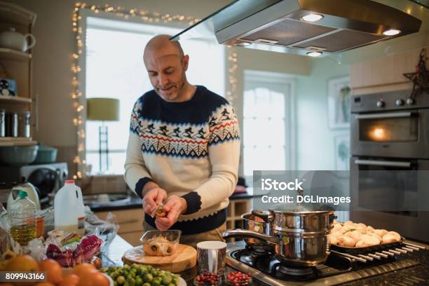 Preparing Christmas Dinner Stock Photo - Download Image Now - Christmas, Cooking, Dinner