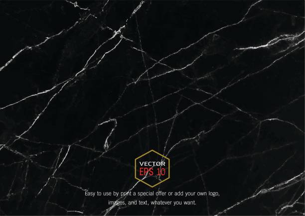 ilustrações de stock, clip art, desenhos animados e ícones de black marble texture, vector background - stone granite tile seamless