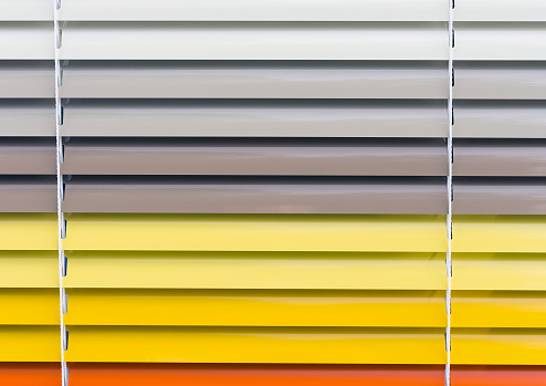 Multicolored horizontal blinds. Image for background.