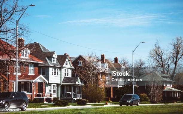 Inner City Detroit Stock Photo - Download Image Now - Detroit - Michigan, Residential District, House